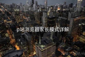 p站浏览器家长模式详解