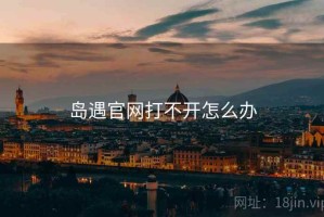 岛遇官网打不开怎么办