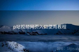 p站视频网页入口使用教程