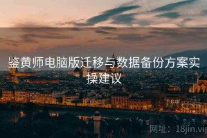 鉴黄师电脑版迁移与数据备份方案实操建议