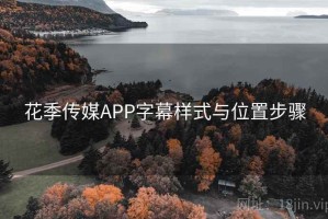 花季传媒APP字幕样式与位置步骤