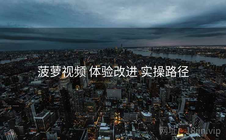 菠萝视频 体验改进 实操路径