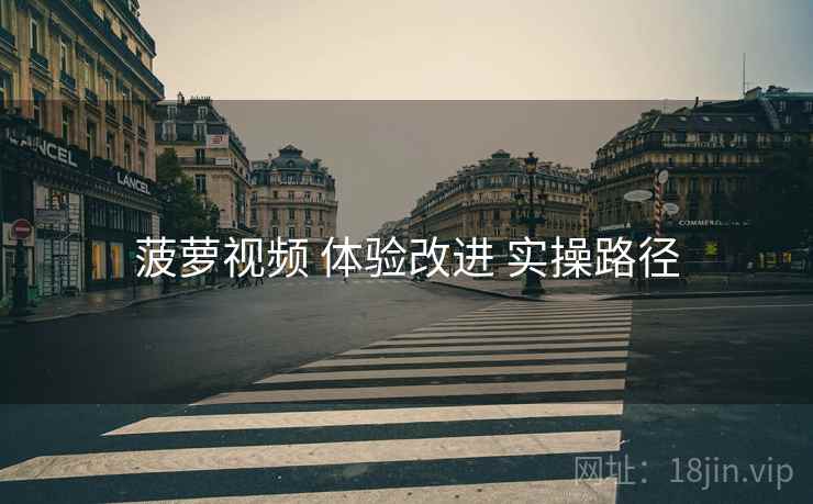 菠萝视频 体验改进 实操路径