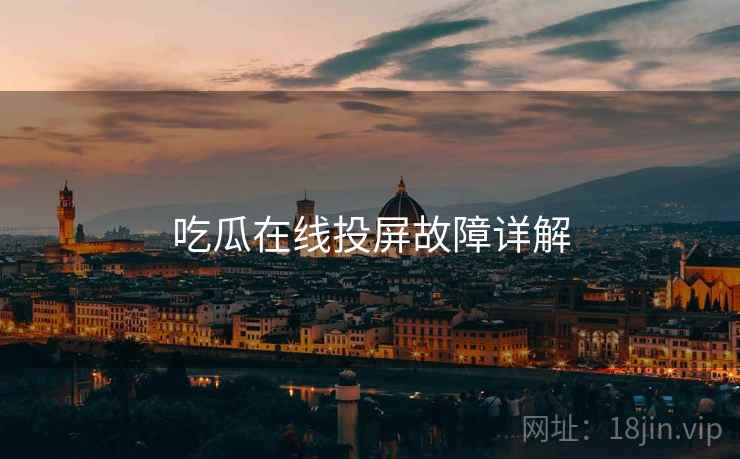 吃瓜在线投屏故障详解