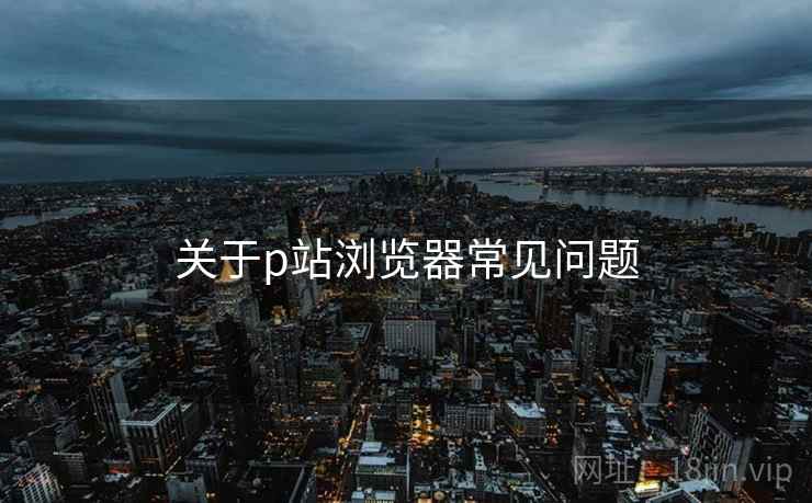 关于p站浏览器常见问题