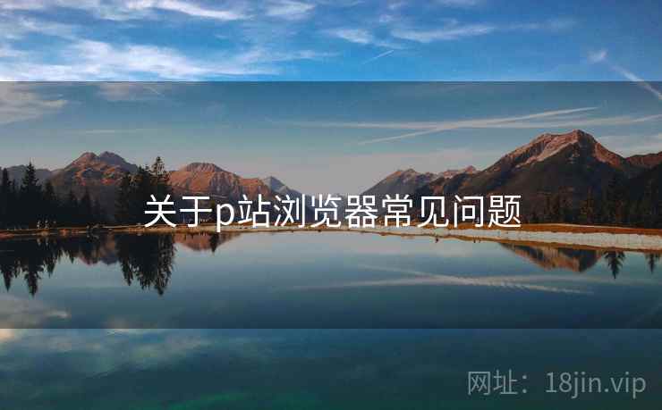 关于p站浏览器常见问题