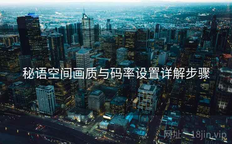 秘语空间画质与码率设置详解步骤