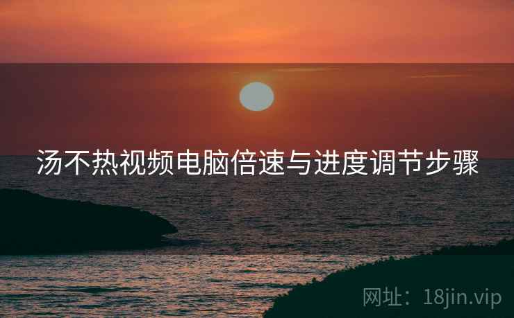 汤不热视频电脑倍速与进度调节步骤