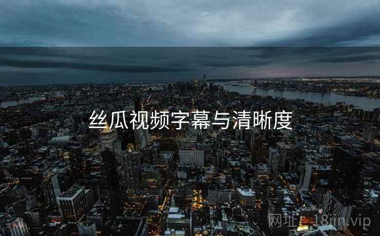 丝瓜视频字幕与清晰度