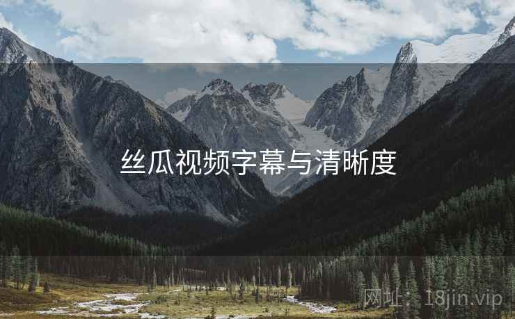 丝瓜视频字幕与清晰度