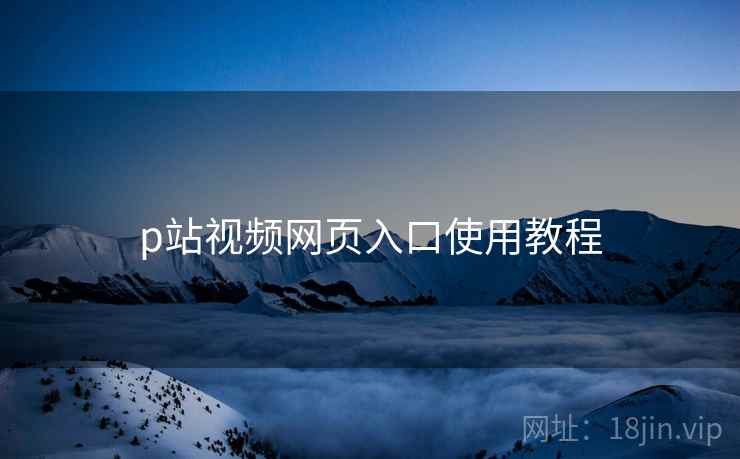 p站视频网页入口使用教程