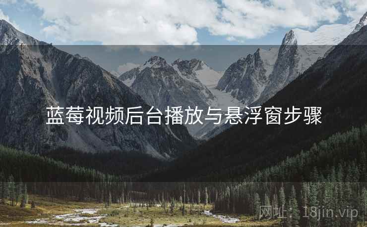 蓝莓视频后台播放与悬浮窗步骤