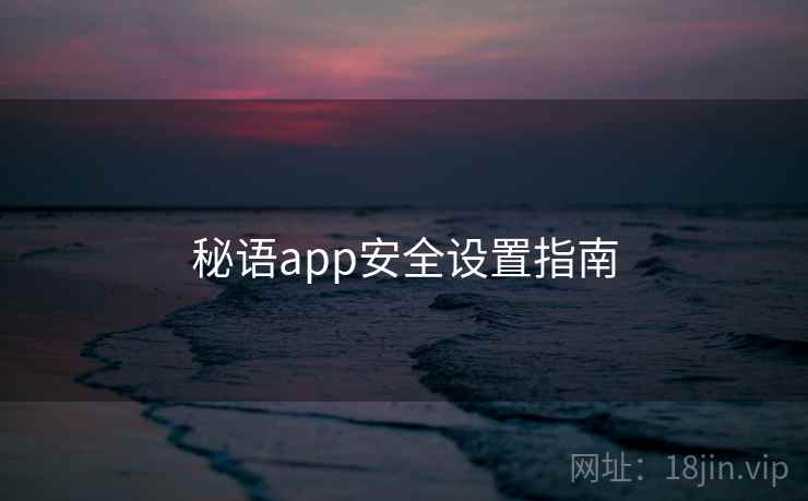 秘语app安全设置指南