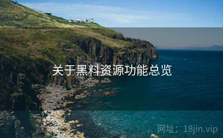 关于黑料资源功能总览
