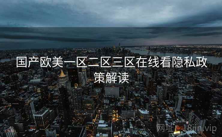 国产欧美一区二区三区在线看隐私政策解读